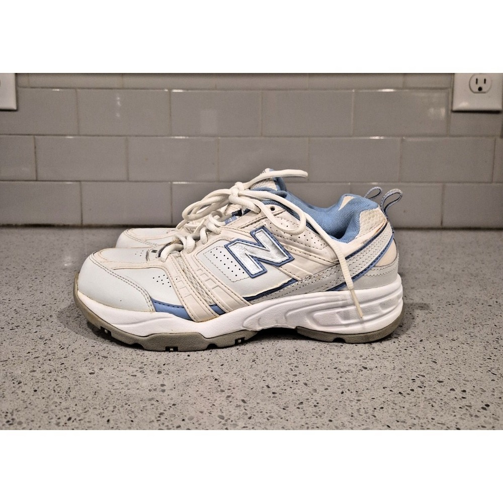 New Balance Women's Leather White & Blue Cross Training Shoes 409 WX409WL Size 8 - Picture 4 of 10